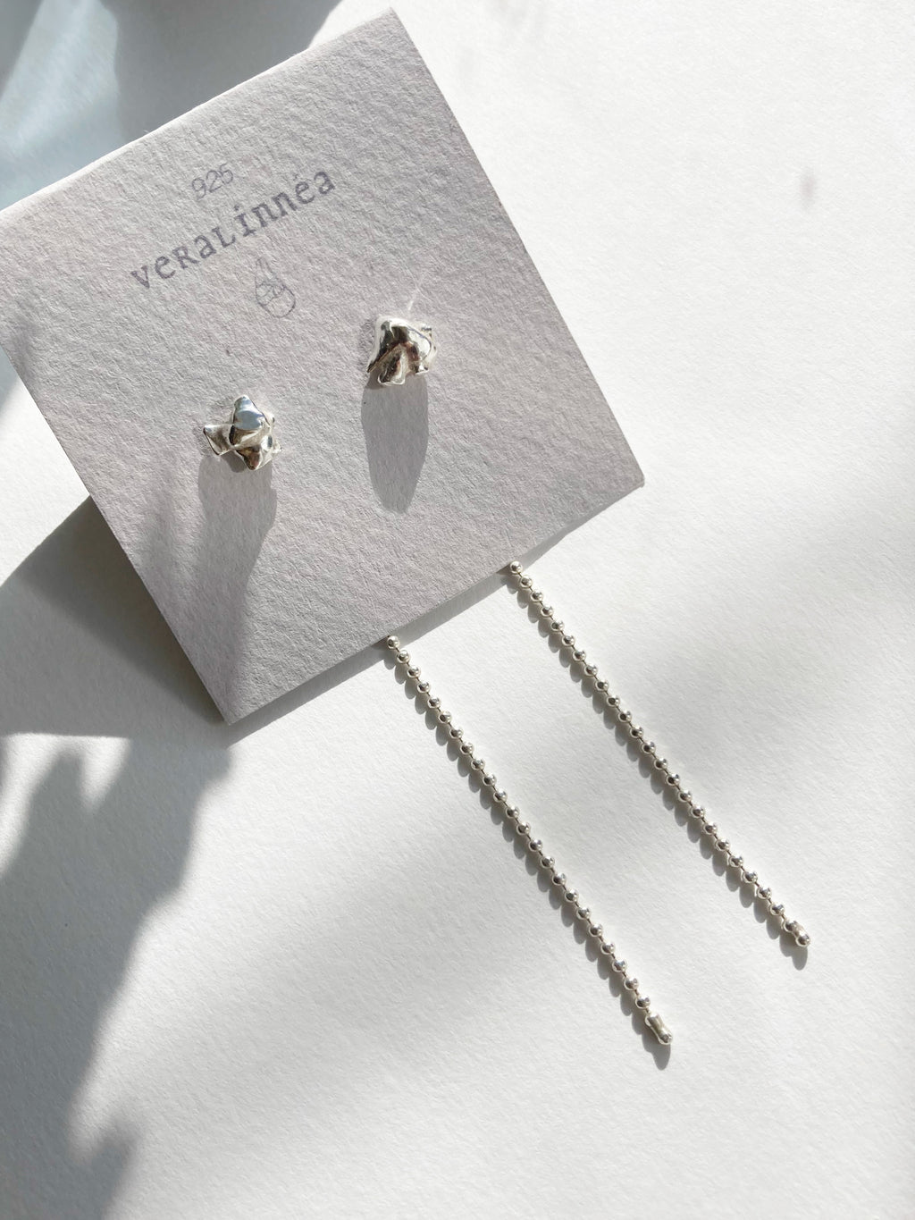 Small Studs + Ball Chain Backs - Paired
