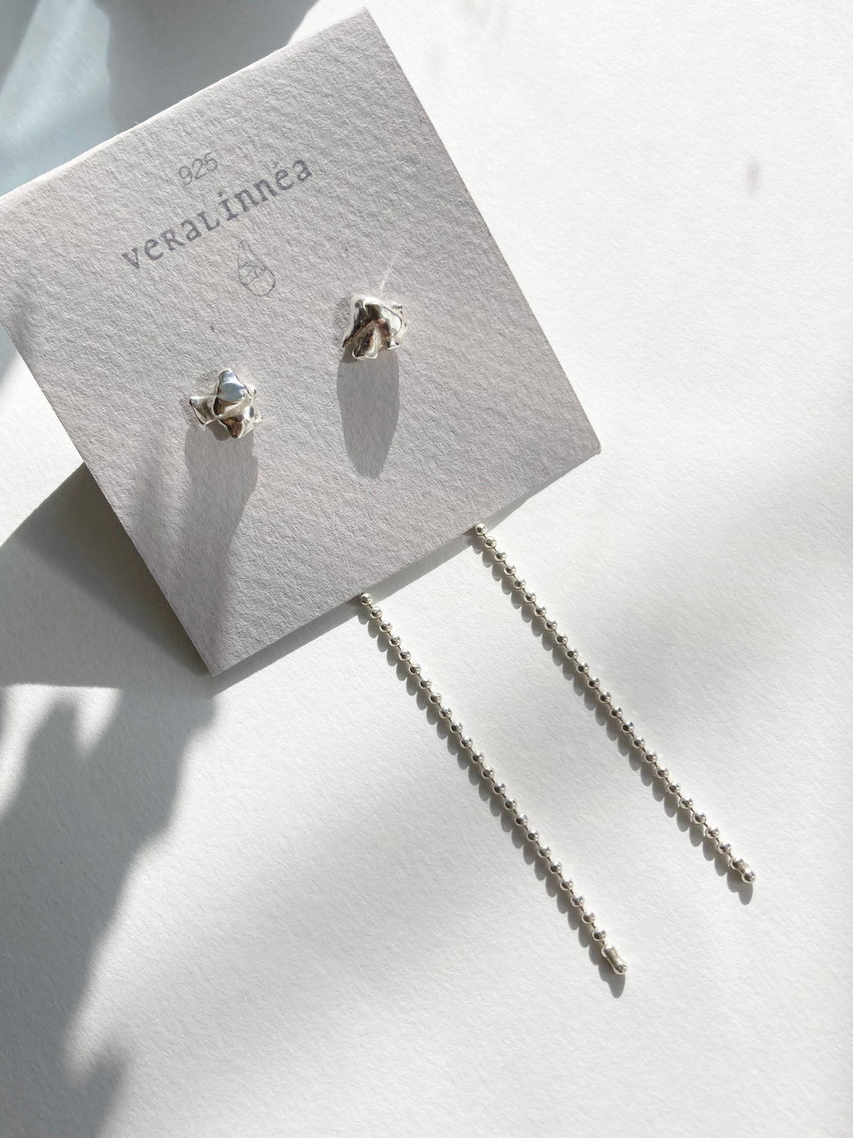 Small Studs + Ball Chain Backs - Paired